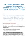FNP 654 Family Primary Care II Final Exam Review Quizzes 1-4 Actual 2026&sol;2027 &ndash; Complete Exam-Style &vert; 100&percnt; Verified &ndash; Pass Guaranteed &ndash; A&plus; Graded&NewLine;