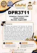DPR3711 Assignment 1 &lpar;COMPLETE ANSWERS&rpar; Semester 2 2026 - DUE August 2026