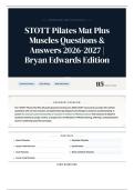 STOTT Pilates Mat Plus Muscles Questions & Answers 2026-2027 Bryan Edwards Edition