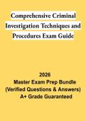 Comprehensive Criminal Investigation Techniques & Procedures Exam Guide PDF &vert; Study Guide & Practice Questions 2026