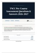 TNCC Pre-Course Assessment Questions & Answers 2026-2027