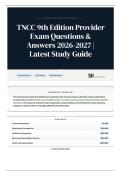 TNCC 9th Edition Provider Exam Questions & Answers 2026-2027 Latest Study Guide