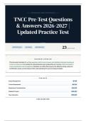 TNCC Pre-Test Questions & Answers 2026-2027 Updated Practice Test