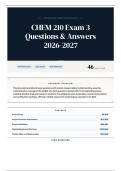 CHEM 210 Exam 3 Questions & Answers 2026-2027