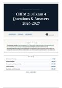 CHEM 210 Exam 4 Questions & Answers 2026-2027