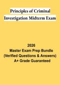 Principles of Criminal Investigation Midterm Exam PDF &vert; Study Guide&comma; Practice Questions & Criminal Justice Review 2026