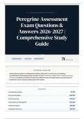 Peregrine Assessment Exam Questions & Answers 2026-2027 Comprehensive Study Guide