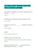 ALF EXAM SCRIPT VERIFIED QUESTIONS&NewLine;WITH ACCURATE ANSWERS&NewLine;