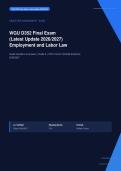  WGU D352 Final Exam Employment and Labor Law Actual Exam 2026&sol;2027 &ndash; 100&percnt; Verified &vert; Detailed Rationales &ndash; Pass Guaranteed &ndash; A&plus; Graded