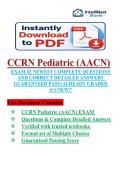 CCRN Pediatric &lpar;AACN&rpar; Exam &vert; Pediatric  Critical Care Practice  Questions & Detailed Answers 