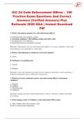 ICC Z4 Code Enforcement Officer &ndash; 100  Practice Exam Questions And Correct  Answers &lpar;Verified Answers&rpar; Plus  Rationale 2026 Q&A &vert; Instant Download  Pdf