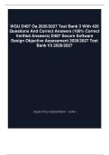  WGU D487 Secure Software Design OA Test Bank 3 420 Questions Actual Exam 2026&sol;2027 &ndash; 100&percnt; Verified &vert; Detailed Rationales &ndash; Pass Guaranteed &ndash; A&plus; Graded