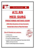 ATI RN Med Surg Retake Exam &lpar;2026&rpar; NGN-Style Questions&comma; Case Scenario & Answers&comma; 100&percnt; Verified Graded A&plus;