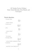 Calculus Series Master Pack&colon; Notes&comma; Study Guide&comma; and Practice Problems with Solutions