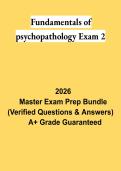 Fundamentals of Psychopathology Exam 2 Final PDF &vert; Study Guide&comma; Practice Questions & Mental Health Review 2026