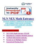 NLN NEX Math Entrance Exam &vert; Practice Questions & Detailed Answers 
