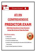 ATI RN Comprehensive Predictor Exam &lpar;2026&rpar; NGN-Style Questions&comma; Case Scenario & Answers&comma; 100&percnt; Verified Graded A&plus;