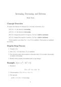 Increasing&comma; Decreasing&comma; and Extrema &ndash; Calculus Study Notes