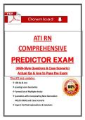 ATI RN Comprehensive Predictor Exam &lpar;2026&rpar; NGN-Style Questions&comma; Case Scenario & Answers&comma; 100&percnt; Verified Graded A&plus;