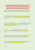 TEXAS JURISPRUDENCE EXAM STUDY GUIDE LATEST 2026 &NewLine;UPDATED QUESTIONS AND VERIFIED 100&percnt; SOLUTIONS &NewLine;&lpar;2026&sol;2027&rpar; GRADE&colon; A&plus;&vert;STATUS&colon; GUARANTEED PASS 