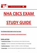 NHA CBCS Exam Test Bank with 500&plus; Practice Questions and Answers &lpar;Latest 2026&sol;2027 Update&rpar; 100&percnt; Verified Graded A&plus;