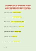 40 hr&period; Asbestos Contractor-Supervisor Course Exam Study &NewLine;Guide Latest 2026 Updated Questions and Verified 100&percnt; &NewLine;Solutions &lpar;2026&sol;2027&rpar; Grade&colon; A&plus;&vert;Status&colon; Guaranteed Pass