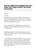 END OF SEMESTER EXAMINATION TEST&NewLine;BANK FEATURING EXPERT REVIEWED&NewLine;SOLUTIONS