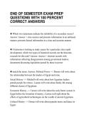 END OF SEMESTER EXAM PREP&NewLine;QUESTIONS WITH 100 PERCENT&NewLine;CORRECT ANSWERS