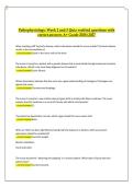 Rasmussen Pathophysiology Exam&vert;Week 2 & 3 Quiz&vert;Pathophysiology Exam 1 &lpar;Modules 1&ndash;4&rpar;&vert;WGU Pathophysiology Exam Comprehensive Multiple-Choice Questions and Verified Answers A&plus; Grade 2026&sol;2027 &vert; Complete Pathophysiology Study Guide Quiz Bundles 