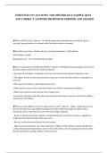 ESSENTIALS IN ANATOMY AND OHYSIOLOGY SAMPLE QUIZ&NewLine;AND CORRECT ANSWERS PROFESSOR VERIFIED AND GRADED