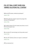 ETA CET FINAL SCRIPT PAPER 2026&NewLine;VERIFIED SOLUTIONS FULL CONTENT