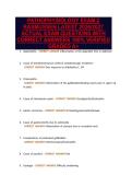 PATHOPHYSIOLOGY EXAM 2&NewLine;RASMUSSEN LATEST 2026&sol;2027&NewLine;ACTUAL EXAM QUESTIONS WITH&NewLine;CORRECT ANSWERS 100&percnt; VERIFIED&NewLine;GRADED A&plus;