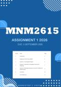 MNM2615 Assignment 1 2026 - Distinction &vert; Due 3 September 2026