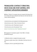 PROMULGATED CONTRACT FORMS FINAL&NewLine;MOCK EXAM AND STUDY MATERIAL WITH&NewLine;CONTRACT APPLICATION SCENARIOS