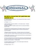 MN DENTAL EVALUATION TEST QUESTIONS AND ANSWERS SET A&period;pdf