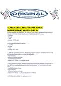 ALABAMA REAL ESTATE PAPER ACTUAL QUESTIONS AND ANSWERS SET A&period;pd