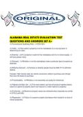 ALABAMA REAL ESTATE EVALUATION TEST QUESTIONS AND ANSWERS SET A&period;pdf