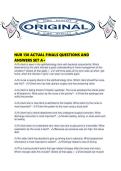 NUR 130 ACTUAL FINALS QUESTIONS AND ANSWERS SET A&period;pdf