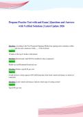 Propane Practice Test with and Exam &vert; Questions and Answers