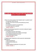EPIC AMB 400 LATEST EXAM QUESTIONS AND SOLUTIONS - VERIFIED ANSWERS 2026&sol;2027