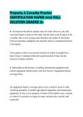 Property & Casualty Practice&NewLine;CERTIFICATION PAPER 2026 FULL&NewLine;SOLUTION GRADED A&plus;