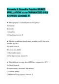 Property & Casualty Practice BOARD&NewLine;EVALUATION 2026 GUARANTEED PASS&NewLine;ANSWERS GRADED A&plus;