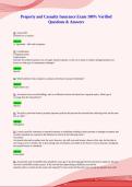 Property and Casualty Insurance Exam 100&percnt; Verified&NewLine;Questions & Answers