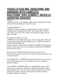 TEXAS LP-GAS RRC QUESTIONS AND ANSWERS WITH COMPLETE SOLUTIONS 100&percnt; CORRECT RATED A&plus; &vert;&vert;UPDATED 2026&sol;2027