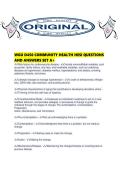 WGU D450 COMMUNITY HEALTH HESI QUESTIONS AND ANSWERS SET A&period;pdf