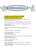 CLASSICS 2902 UPDATED TEST PAPER QUESTIONS AND ANSWERS SET A&period;pdf