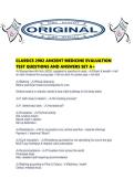 CLASSICS 2902 ANCIENT MEDICINE EVALUATION TEST QUESTIONS AND ANSWERS SET A&period;pdf
