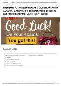 Firefighter 1C - Wildland EXAM&comma; &vert;&vert; QUESTIONS WITH ACCURATE ANSWERS &vert;&vert; comprehensive questions and verified answers &vert; GET IT RIGHT &vert;2026&excl;&NewLine;&NewLine;&NewLine;