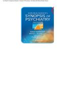 Complete Test Bank For Kaplan and Sadock&rsquo;s Synopsis Of Psychiatry 12th Edition By Robert Boland&semi; Marica All Chapters&excl; ALREADY RATED A&plus; 100&percnt; CORRECT ANSWERS