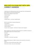 WGU D075 OA Exam 2027 &vert; Questions & Answers &vert; Information Technology Study Guide
